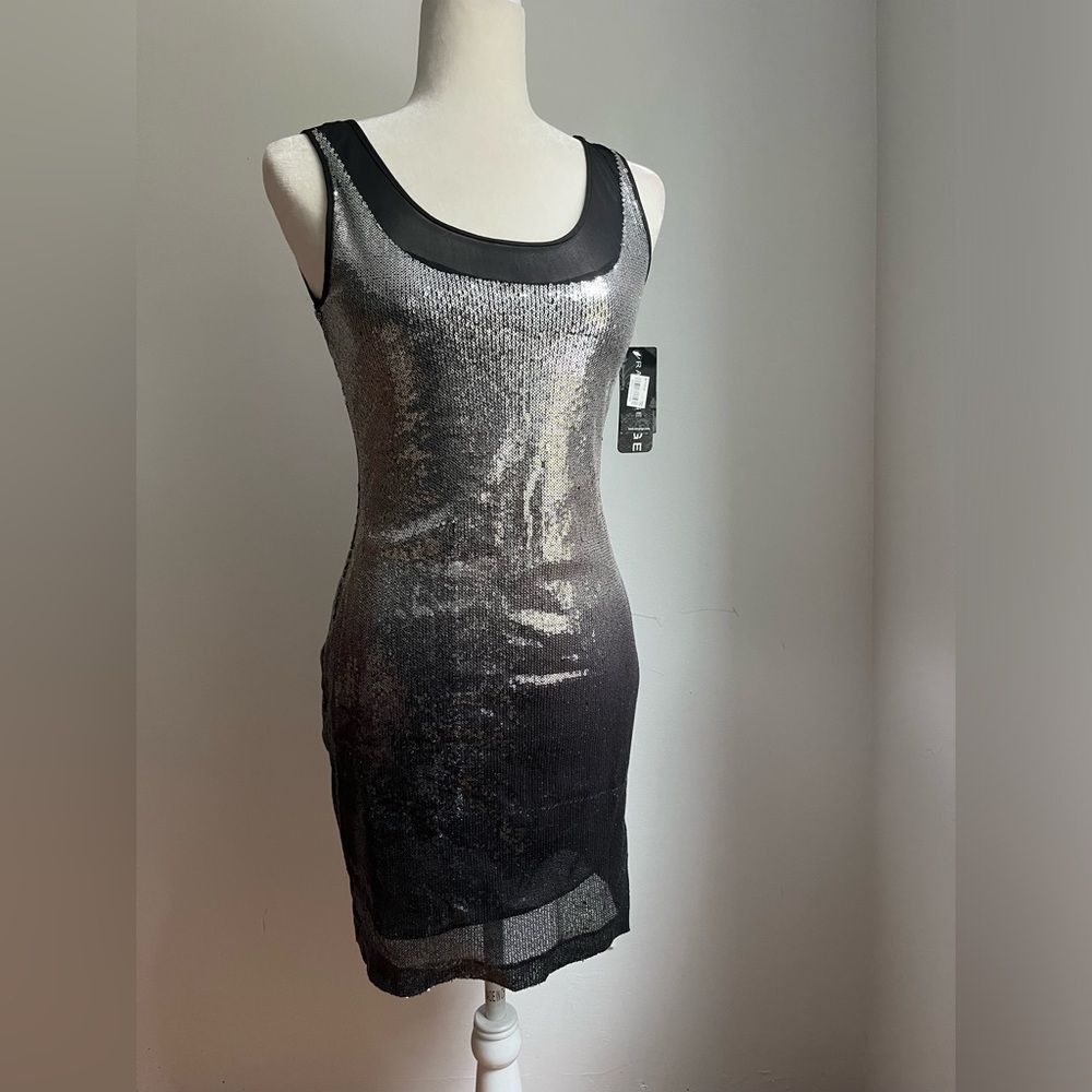 Vintage Y2K Sequin Disco Ball Rampage Dress NWOT sz M